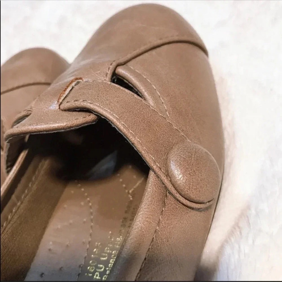 Angel Steps Anti Shock Button Strap Flats Size 7 Wide - Picture 4 of 8